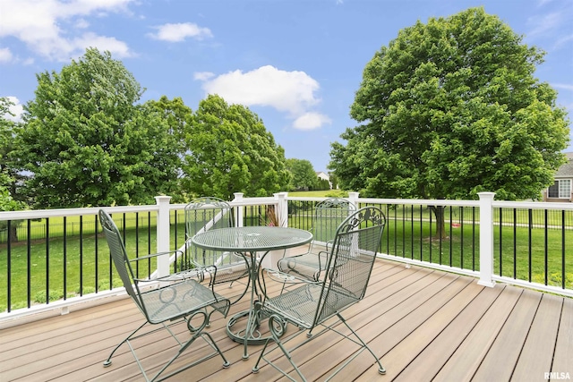 11506 N Bristol Dr, Dunlap, IL 61525 - deck with a lawn and outdoor dining space