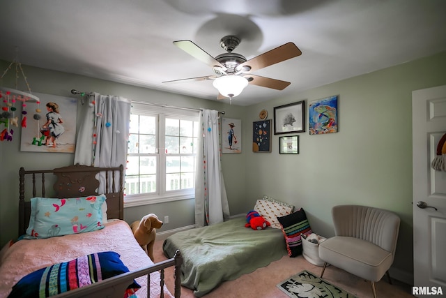 15207 N 7th St, Chillicothe, IL 61523 - carpeted bedroom featuring baseboards and a ceiling fan