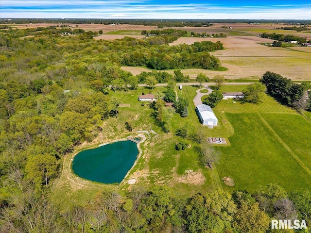 overview of rural landscape featuring a nearby body of water
