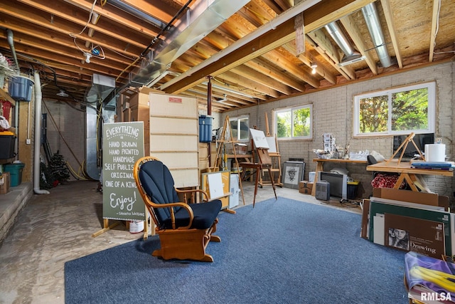 view of basement
