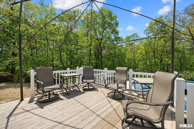 view of wooden deck