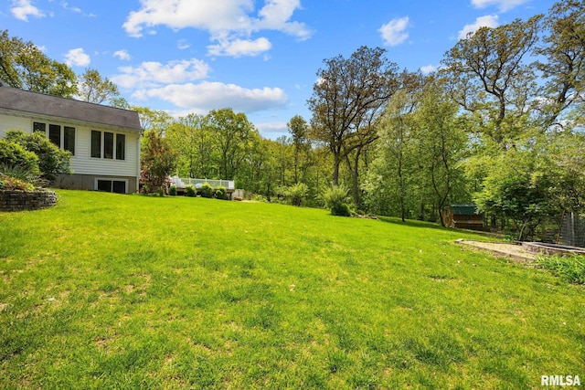 view of green lawn