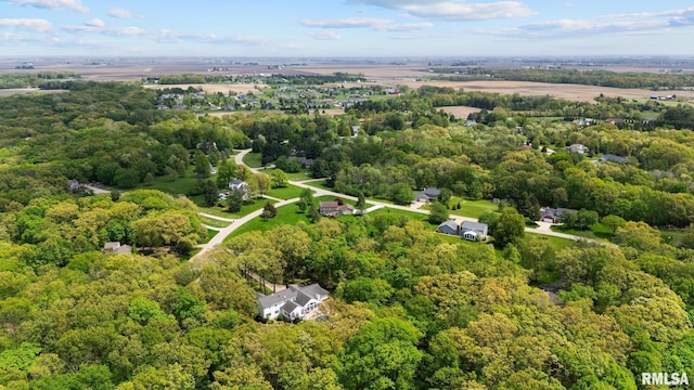 drone / aerial view of a heavily wooded area