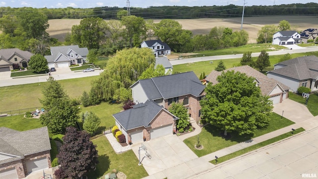 aerial view of residential area