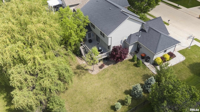 view from above of property