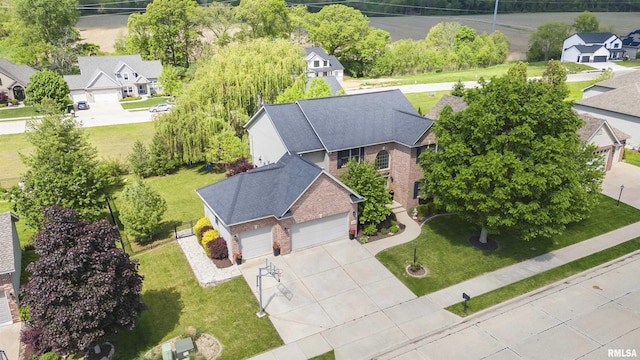 aerial perspective of suburban area