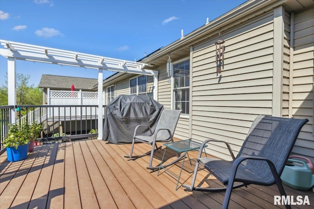 2512 Stonehenge Ct Unit 7Ashv, Peoria, IL 61615 - wooden terrace with a pergola