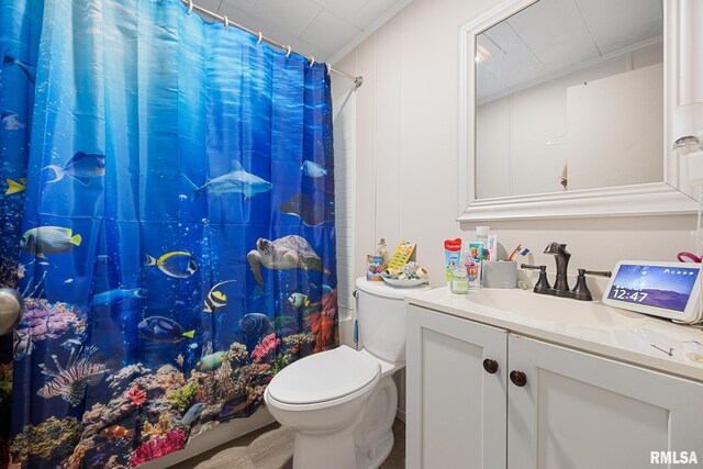 106 Ernest St Unit A & B, Washington, IL 61571 - full bath with toilet, vanity, and curtained shower