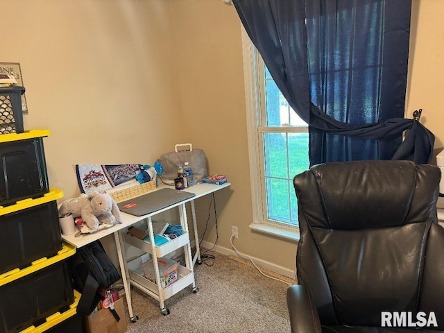 1635 W Country Oaks Ct, Dunlap, IL 61525 - carpeted home office with baseboards