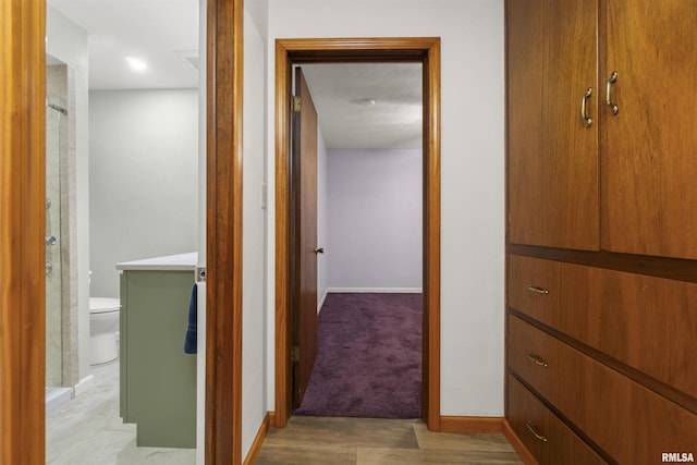 hall with baseboards