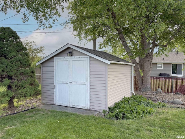 view of shed