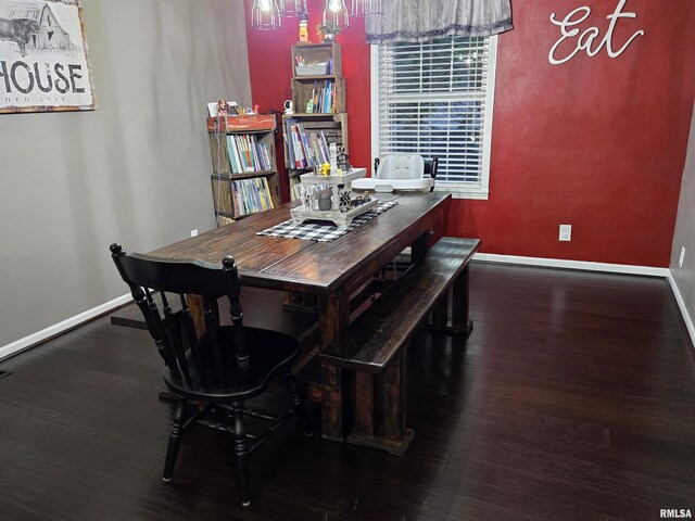 212 Conch Dr, La Harpe, IL 61450 - dining room with baseboards and wood finished floors