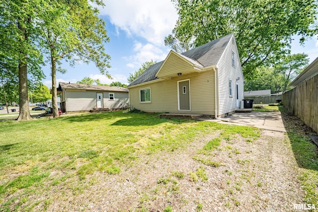 304 Meyers St, South Pekin, IL 61564 - rear view of house with roof with shingles and entry steps