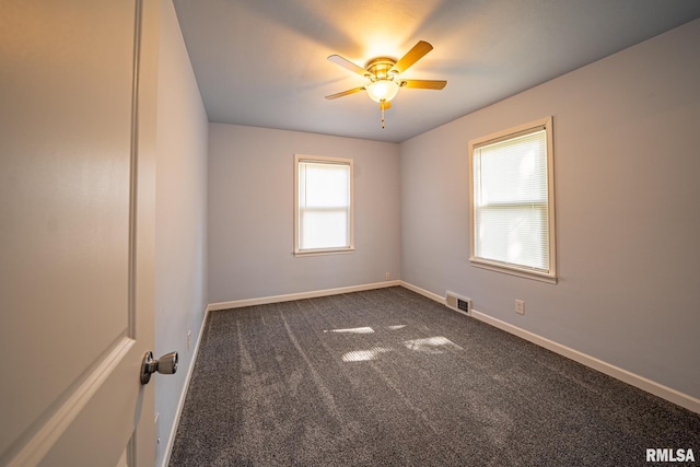 304 Meyers St, South Pekin, IL 61564 - empty room with a ceiling fan, carpet flooring, and baseboards