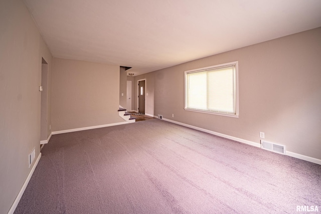 304 Meyers St, South Pekin, IL 61564 - empty room featuring baseboards, carpet flooring, and stairway