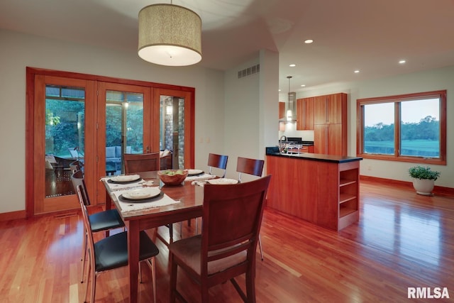 6 Marty Ln, Macomb, IL 61455 - dining room with light wood finished floors, recessed lighting, and french doors