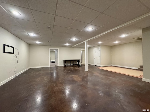 6 Marty Ln, Macomb, IL 61455 - finished below grade area with baseboards and a paneled ceiling