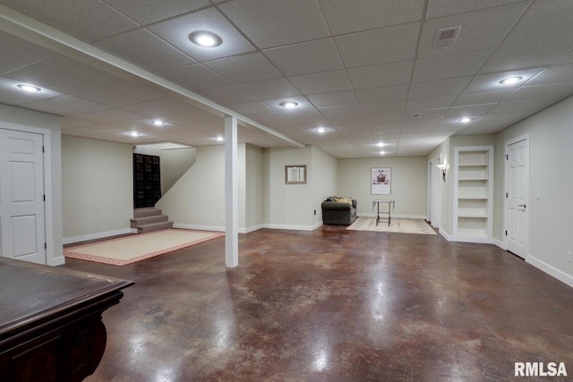 6 Marty Ln, Macomb, IL 61455 - finished below grade area featuring built in features, stairway, and recessed lighting