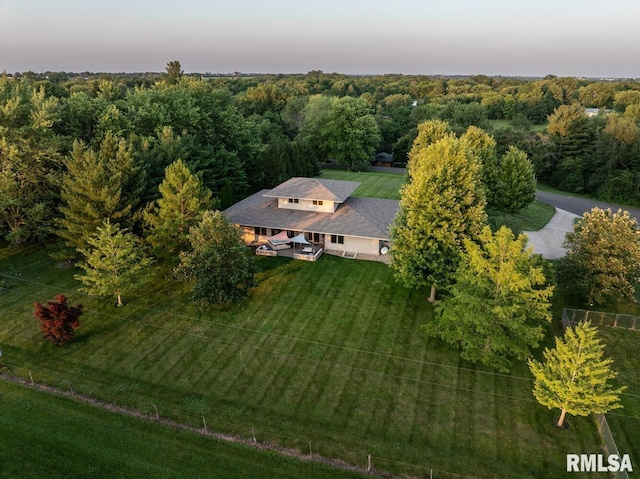 6 Marty Ln, Macomb, IL 61455 - view from above of property featuring a heavily wooded area