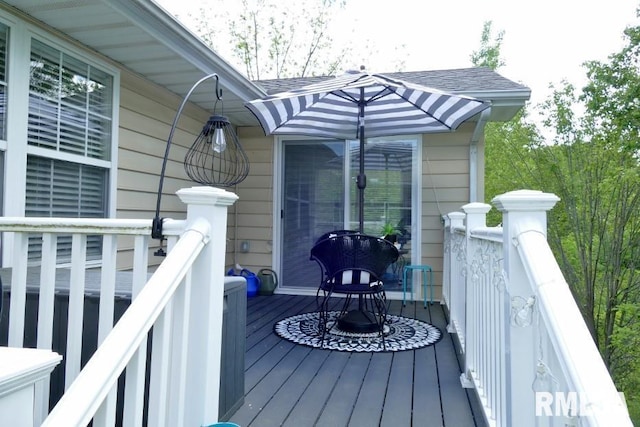 view of wooden terrace