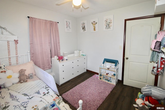 109 N 19th St, Pekin, IL 61554 - bedroom featuring wood finished floors and ceiling fan