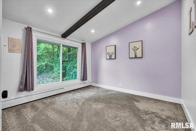 153 Spring Creek Ter, East Peoria, IL 61611 - carpeted spare room with a baseboard radiator and recessed lighting