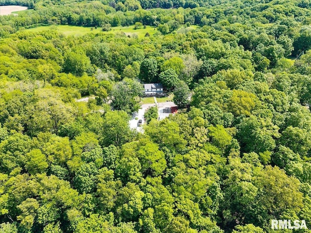 153 Spring Creek Ter, East Peoria, IL 61611 - aerial view of property's location with a forest