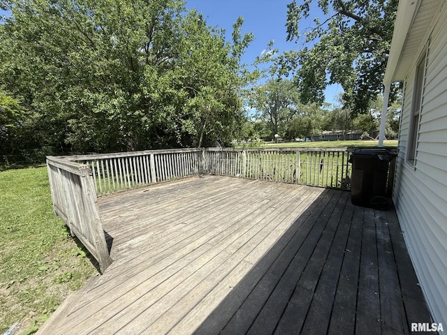 528 Cass St, East Peoria, IL 61611 - deck featuring a lawn