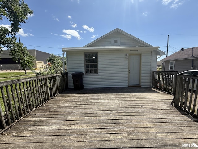 528 Cass St, East Peoria, IL 61611 - view of wooden terrace