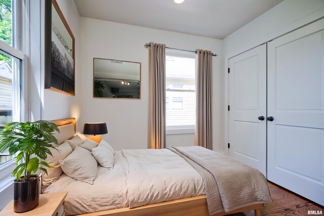 bedroom featuring a closet