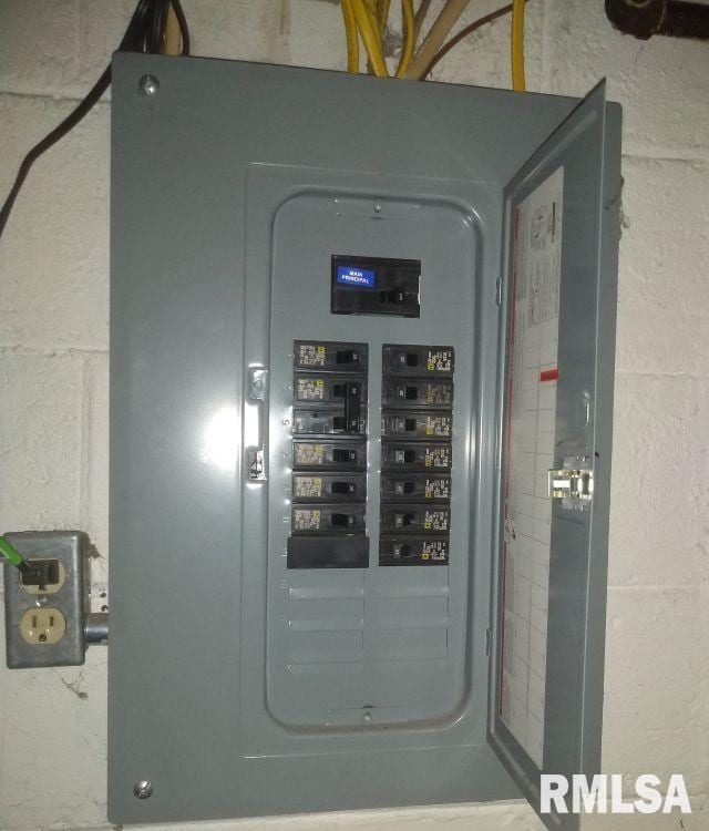 129 Pierson St, East Peoria, IL 61611 - utility room with electric panel