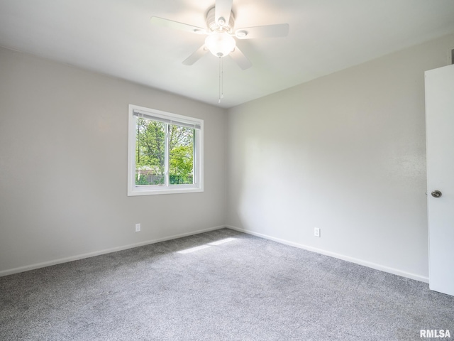 3509 S Dorothy Ct, Bartonville, IL 61607 - empty room with carpet flooring, ceiling fan, and baseboards