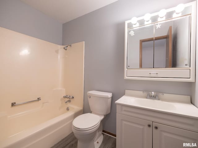 1020 Florence Ave, Pekin, IL 61554 - full bathroom with vanity,  shower combination, and wood finished floors
