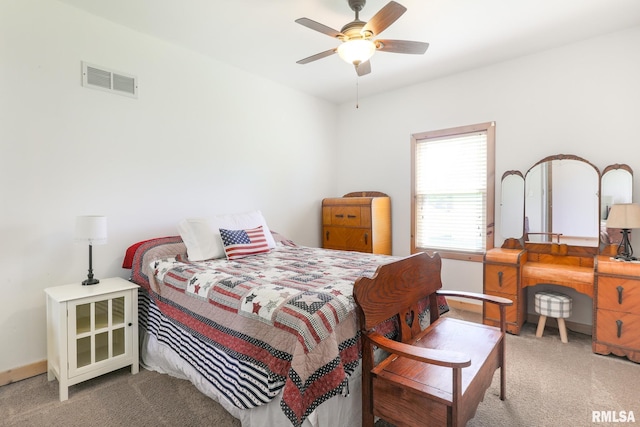 113 W Essex St, Glasford, IL 61533 - bedroom featuring carpet floors and a ceiling fan
