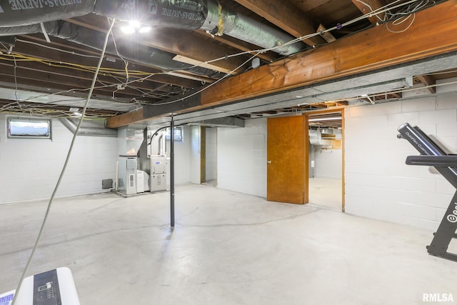 113 W Essex St, Glasford, IL 61533 - below grade area featuring heating unit