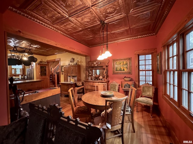 429 S Madison St, Macomb, IL 61455 - dining room featuring an ornate ceiling and hardwood / wood-style floors