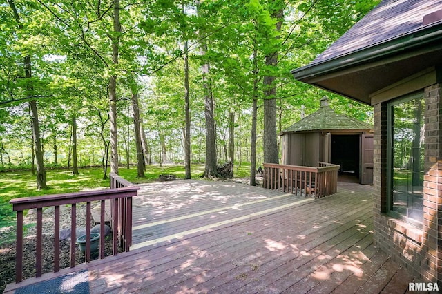 view of wooden deck