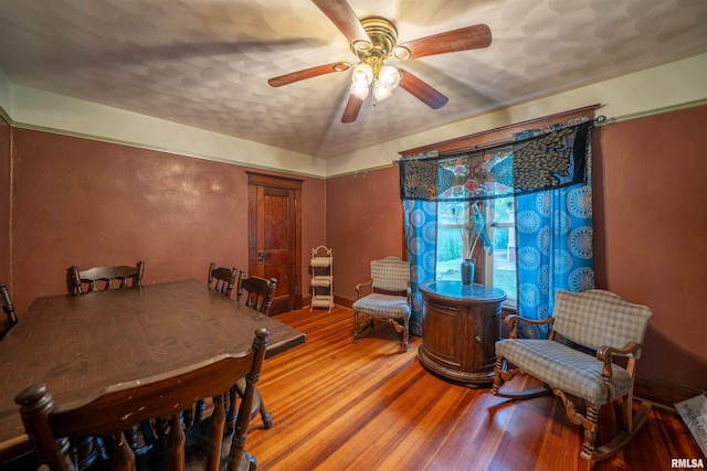 405 Washington St, Pekin, IL 61554 - dining room with ceiling fan and light wood-type flooring