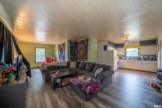 405 Washington St, Pekin, IL 61554 - living area with wood finished floors and plenty of natural light