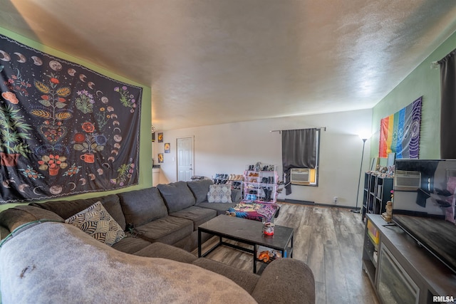 405 Washington St, Pekin, IL 61554 - living area with wood finished floors and cooling unit