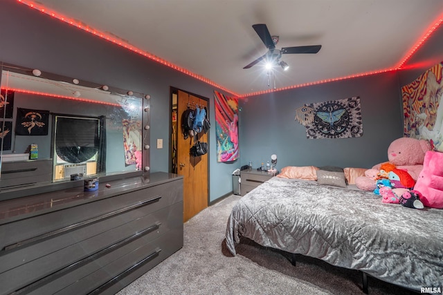 405 Washington St, Pekin, IL 61554 - bedroom featuring carpet and a ceiling fan