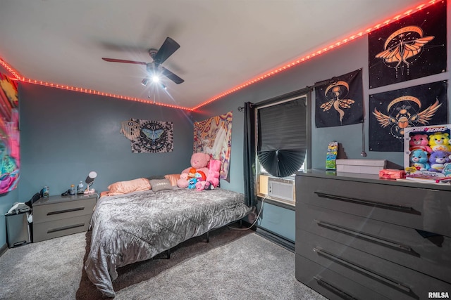 405 Washington St, Pekin, IL 61554 - carpeted bedroom featuring cooling unit and a ceiling fan