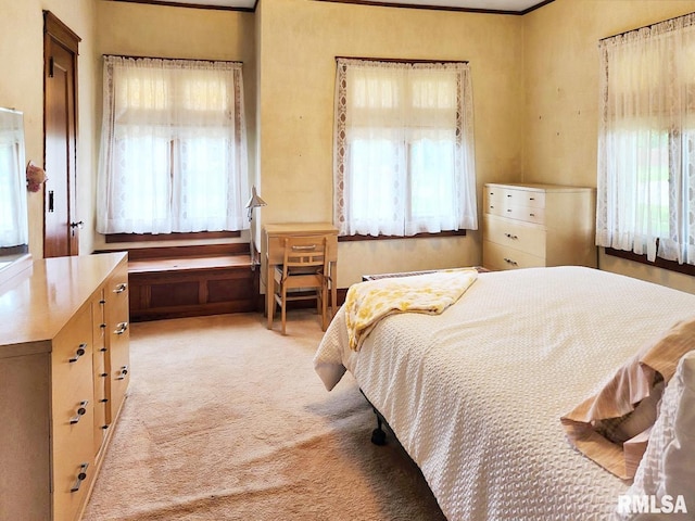 418 W Clinton St, Toulon, IL 61483 - carpeted bedroom featuring crown molding