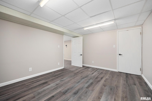 208 W Graze Ave, Dunlap, IL 61525 - spare room with wood finished floors, baseboards, and a paneled ceiling