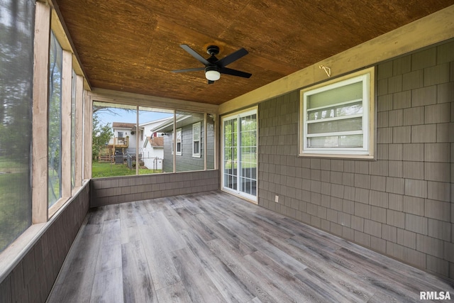 208 W Graze Ave, Dunlap, IL 61525 - unfurnished sunroom with ceiling fan