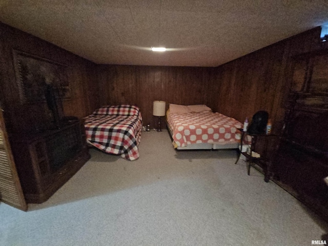 3303 W Chartwell Rd, Peoria, IL 61614 - bedroom featuring carpet flooring and wooden walls