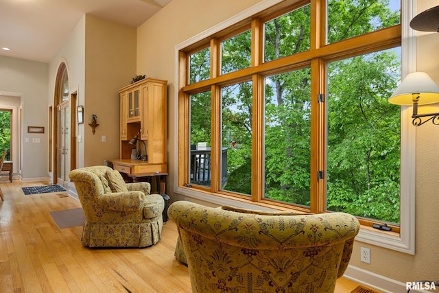 131 Lakeside Pl, Dahinda, IL 61428 - entryway with baseboards, light wood-style floors, and recessed lighting