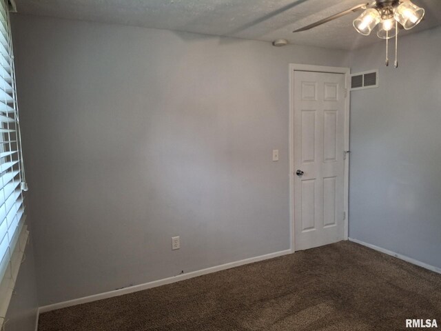 1907 Chicory Rd, Pekin, IL 61554 - spare room with ceiling fan, carpet, and baseboards