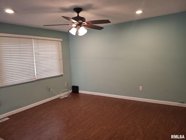 1907 Chicory Rd, Pekin, IL 61554 - unfurnished room featuring wood finished floors, ceiling fan, baseboards, and recessed lighting