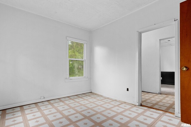 507 E Main St, Bryant, IL 61519 - empty room with light floors, ornamental molding, and baseboards